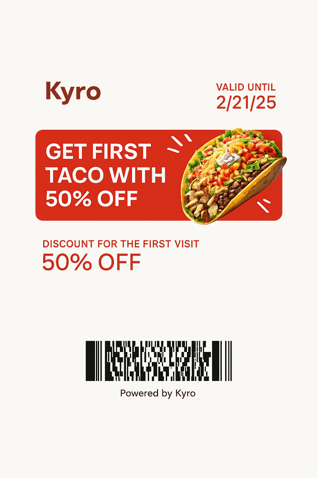 Coupon card in Apple Wallet