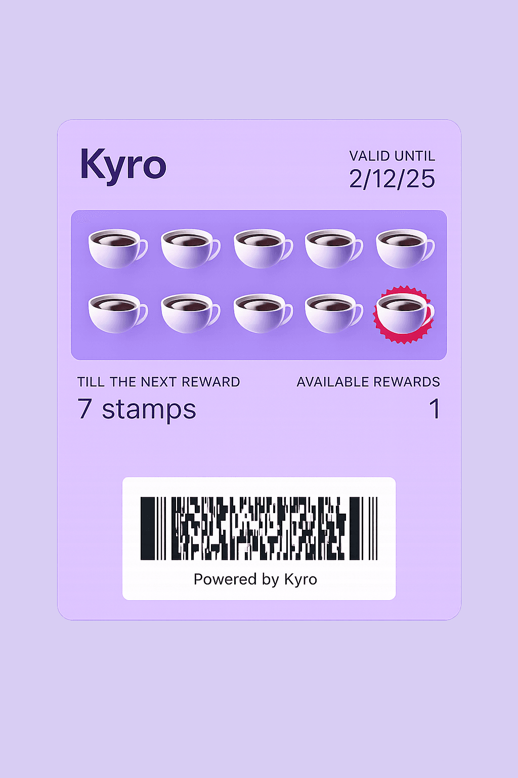 Stamp card in Apple Wallet